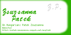 zsuzsanna patek business card